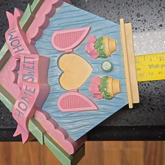 Vintage. Home Interior. Colorful Resin Birdhouse Wall Decor - Picture 2 of 6